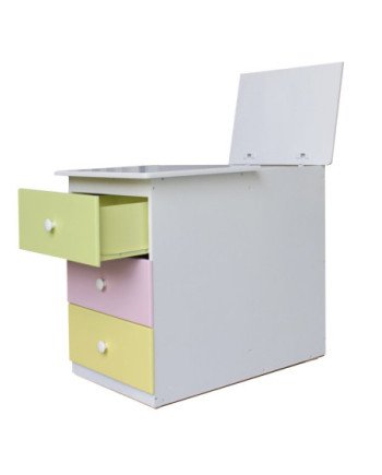 Cuna Baúl Corral 3 Etapas MDF Pintada