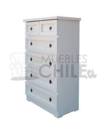 Cajonera Vintage Blanca en Pino y Terciado 80X120cm– Muebles Chile