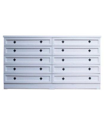 COMODA VINTAGE 200X90X50CM PINTADA BLANCA