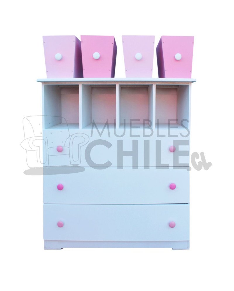 Cómoda cubito Infantil Pintada en MDF – Muebles Chile