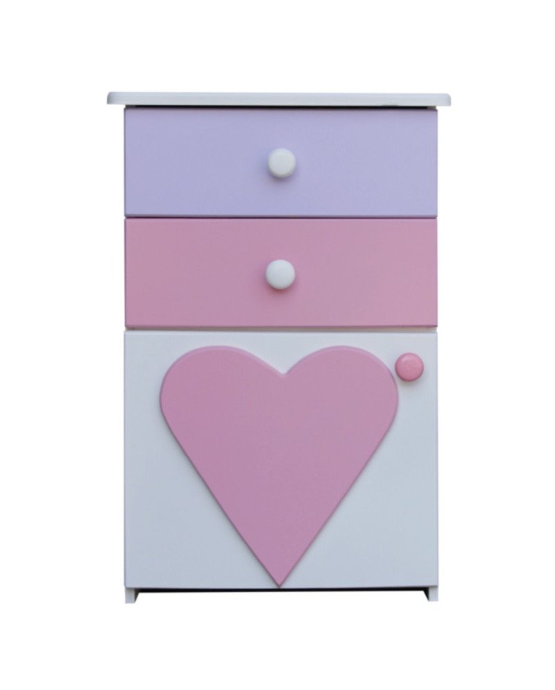 Velador Infantil 2 Cajones Corazon – Muebles Chile