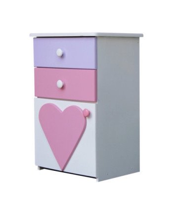 Velador Infantil 2 Cajones Corazon – Muebles Chile