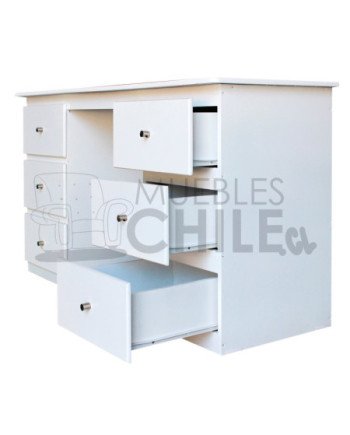 Escritorio 150cm MDF pintado blanco – Resistente y práctico