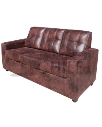 SOFA MONTREAL 3 CUERPOS CUERO BONDED ENVEJECIDO