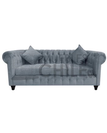Sofá Chesterfield 3 Cuerpos en felpa – Sofá Capitone Elegante y Resistente