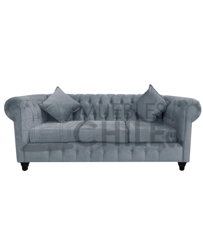 Sofá Chesterfield 3 Cuerpos en felpa – Sofá Capitone Elegante y Resistente