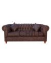 Sofá Chesterfield 3 Cuerpos Cuero Bonded Envejecido – Sofá Clásico Premium y Resistente