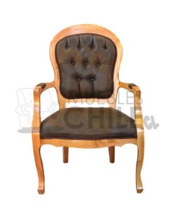 Sitial Cuero Bonded Semi Presidencial | Madera Pino Oregon