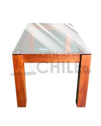 Comedor 6 Sillas Vidrio Templado | Pino Insigne y Tapiz Lino