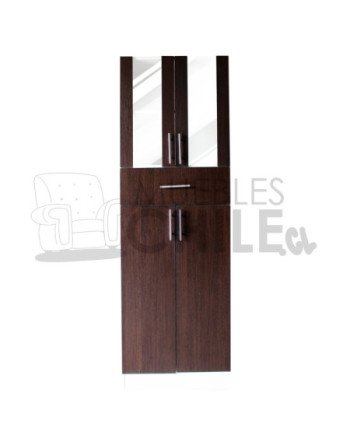 Despensa Doble 60cm Chocolate con Vidrio – Muebles Chile