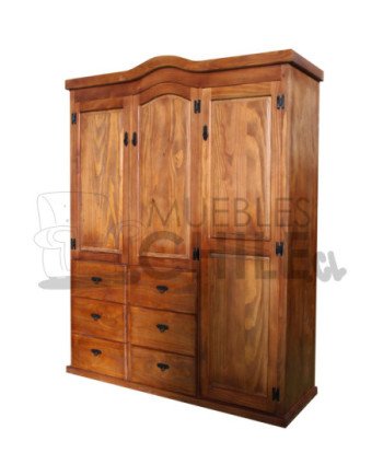 Ropero Rústico 150 cm en Pino Oregón – Muebles Chile