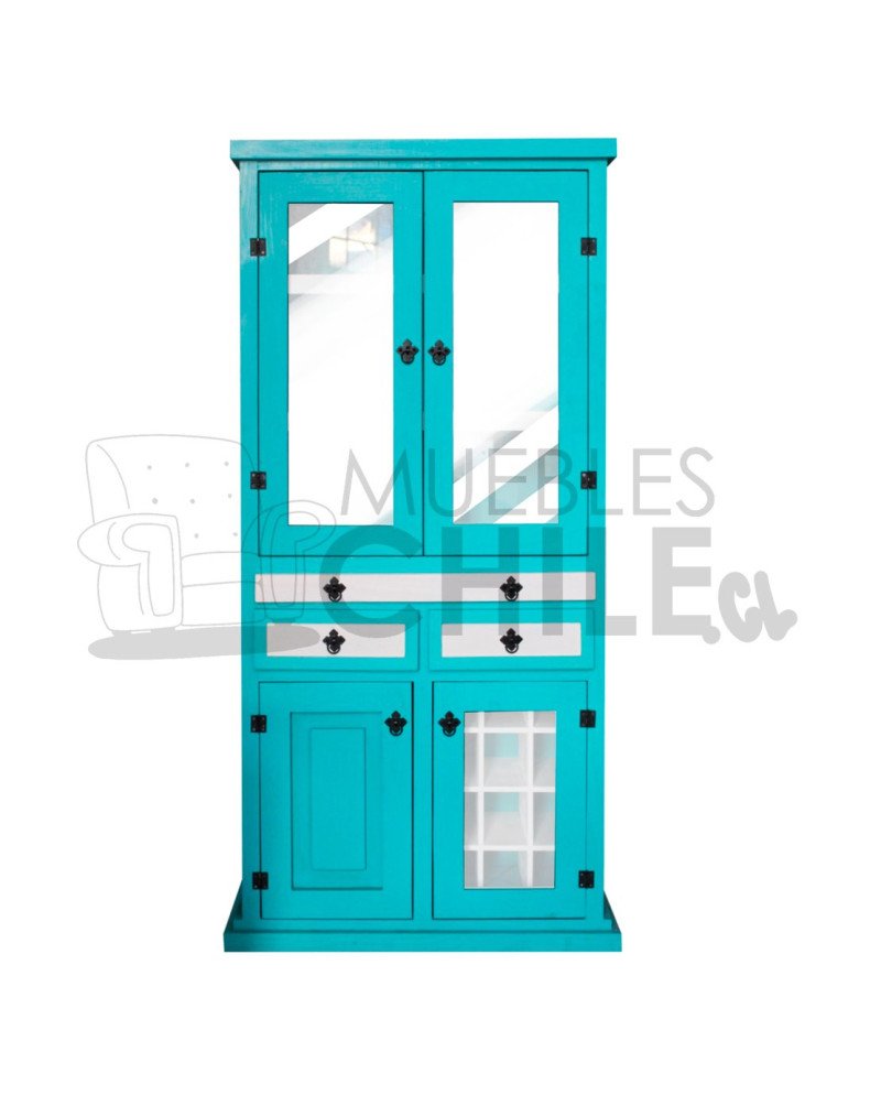 LICORERA 85CM PINTADA PUERTA CON VIDRIO