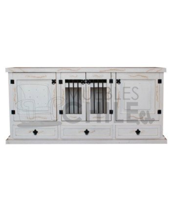 RACK VINTAGE 4 PUERTAS 3 CAJONES 150CM