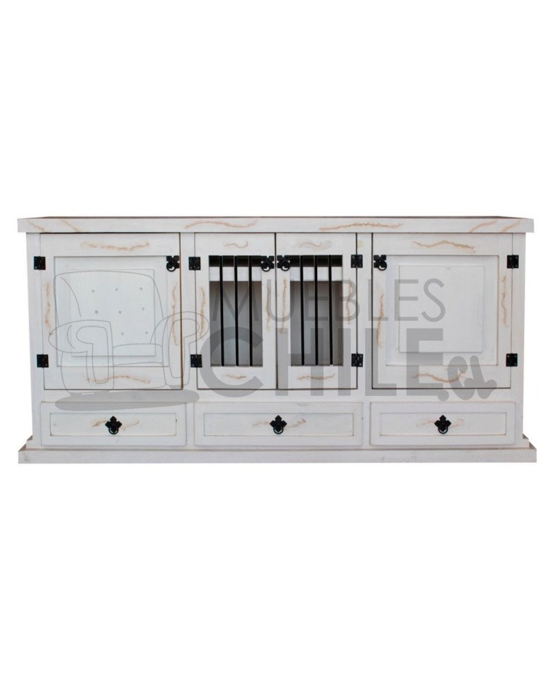 RACK VINTAGE 4 PUERTAS 3 CAJONES 150CM