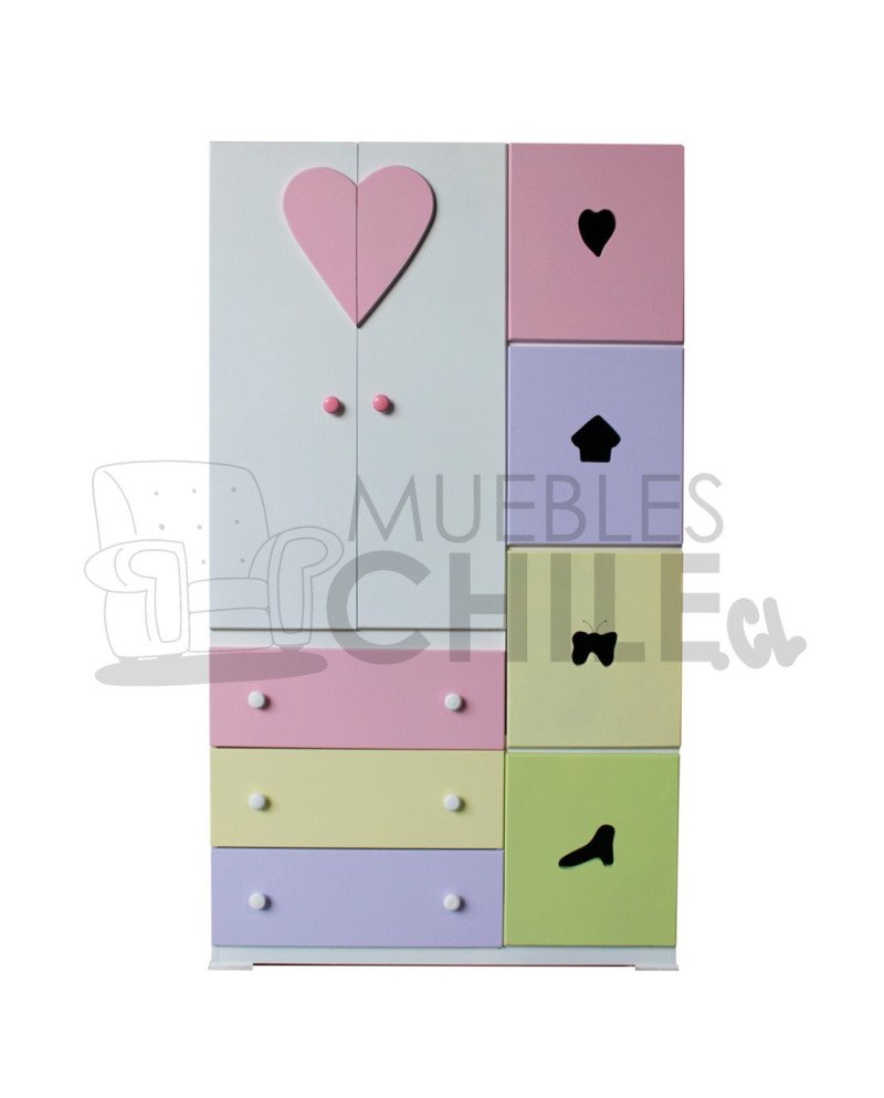 Ropero closet Infantil Pintada en MDF – Muebles Chile