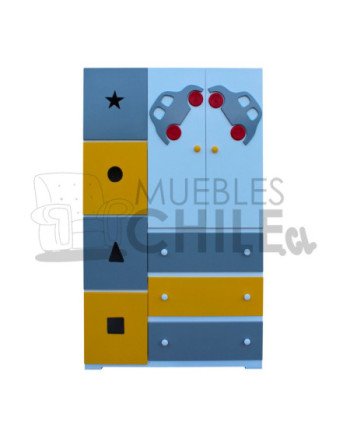 Ropero closet Infantil Pintada en MDF – Muebles Chile