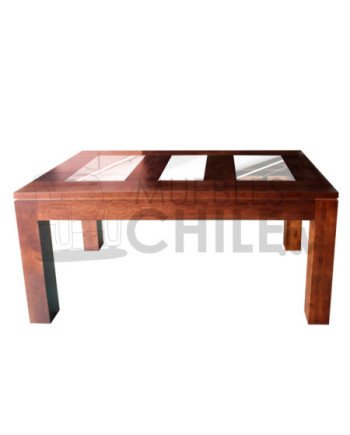 Comedor 6 Sillas 160x90 cm con 3 Vidrios – Muebles Chile