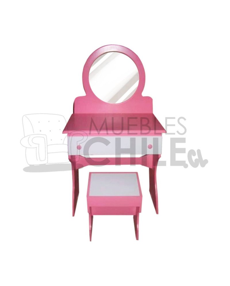 Tocador Infantil con Espejo – Peinador de Madera MDF para Niños