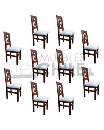 Silla Holanda Tapiz Lino X10 | MueblesChile.cl