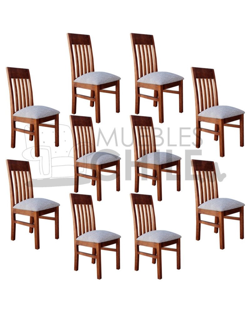 Silla Italia Tapiz Lino X10 | MueblesChile.cl