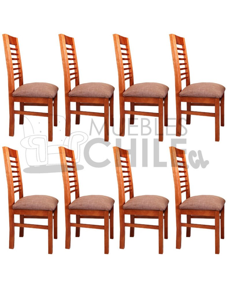 Silla Oporto Tapiz Lino X8 | MueblesChile.cl