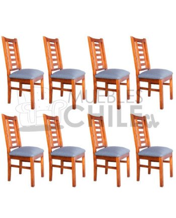 Silla Pucon Tapiz Lino X8 | MueblesChile.cl