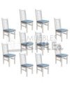Silla Pucon Blanca X10 Tapiz Lino | MueblesChile.cl
