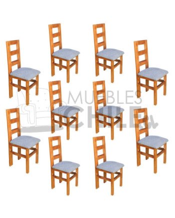 Silla Rústica Arboleda X10 Tapiz Lino | Muebles Chile