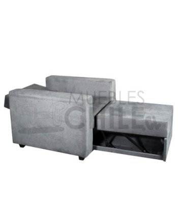 Sofá Cama Brazo Recto 100cm Felpa – Compacto y Reclinable