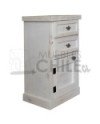 Velador Vintage Blanco 1 Puerta 2 Cajones – Muebles Chile