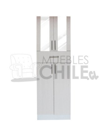 Despensa Doble 60cm con cajon Blanca con Vidrio Bronce – Muebles Chile