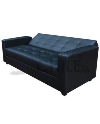 Sofá Cama Baúl Brazo Recto PU – Sofá Cama con Almacenamiento y Respaldo Reclinable