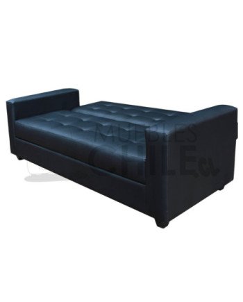 Sofá Cama Baúl Brazo Recto PU – Sofá Cama con Almacenamiento y Respaldo Reclinable