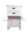 Velador Vintage 1 Puerta 2 Cajones Pata Alta – Muebles Chile