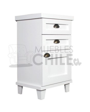 Velador Vintage 1 Puerta 2 Cajones Pata Alta – Muebles Chile