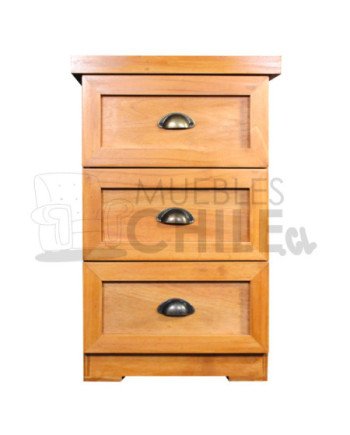 Par de veladores Rústicos 3 Cajones – Muebles Chile