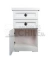 Velador Vintage Blanco 1 Puerta 2 Cajones – Muebles Chile