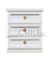Velador Vintage 55cm Blanco 3 Cajones x2
