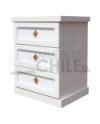 Velador Vintage 55cm Blanco 3 Cajones x2
