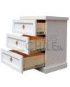 Velador Vintage 55cm Blanco 3 Cajones x2