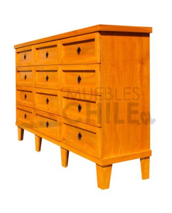 Cómoda Rústica con Riel Telescópico Metálico 180CM – Muebles Chile