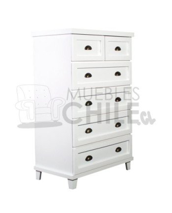 Cajonera Vintage Blanca en Pino y Terciado 80x120cm – Muebles Chile