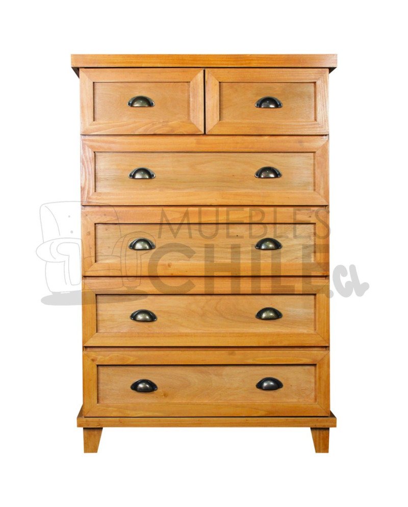 Cómoda Rústica con Riel Telescópico Metálico 80CM– Muebles Chile