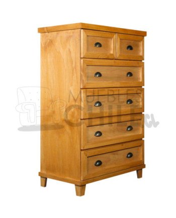 Cómoda Rústica con Riel Telescópico Metálico 80CM– Muebles Chile