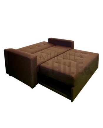 SOFA CAMA BRAZO RECTO EXTENDIDO LINO