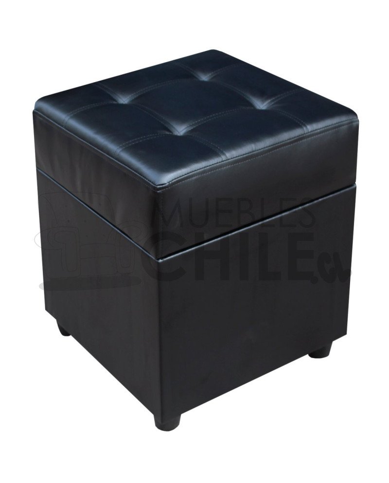 POUF BAUL DOBLE PUNTO CUERO PU