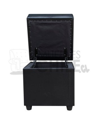 POUF BAUL DOBLE PUNTO CUERO PU