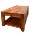 Mesa de centro rustica lisa madera