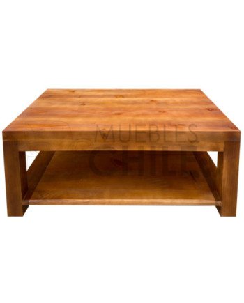 Mesa de centro rustica lisa madera