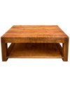 Mesa de centro rustica lisa madera